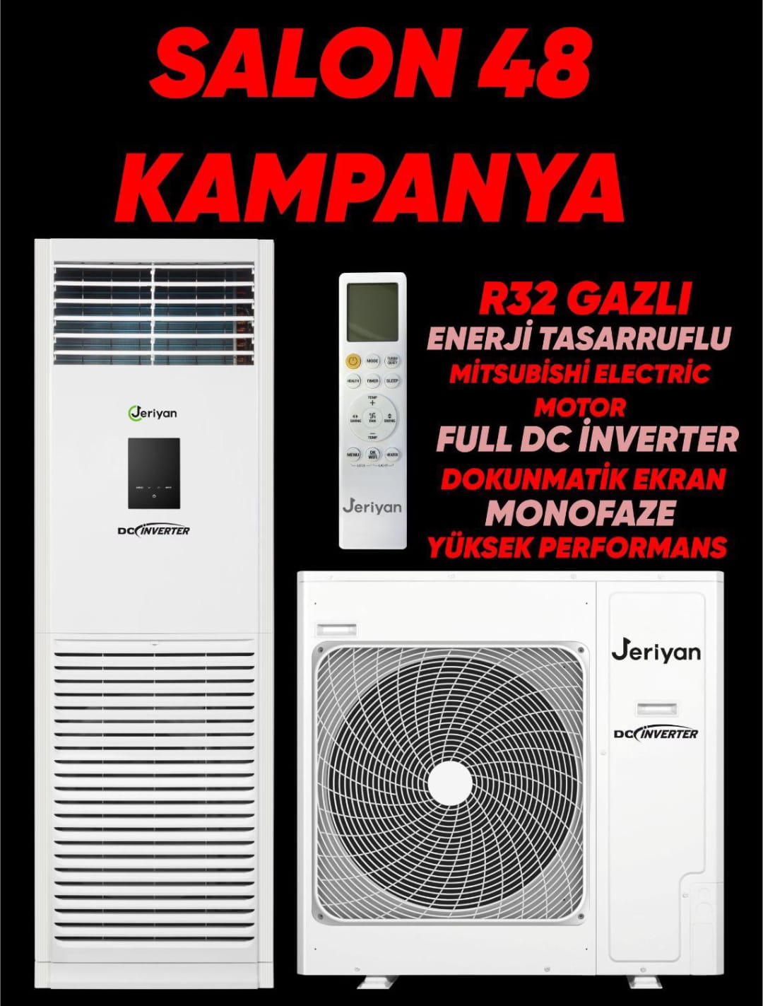 Jeriyan Salon tipi 48 BTU Klima